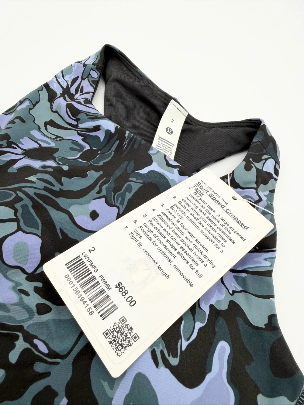 NWT Lululemon Swift Speed Cropped Tank